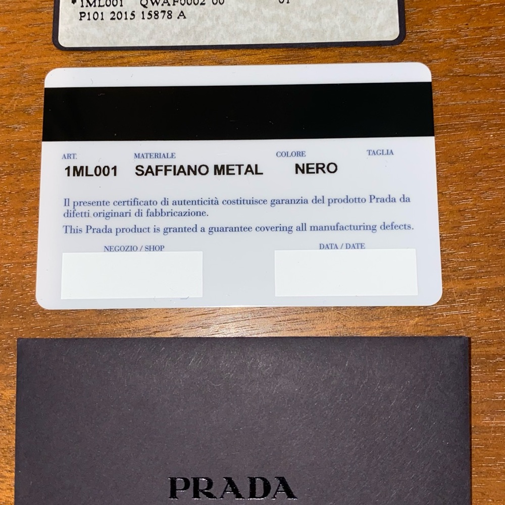 Prada Zip-Around Saffiano Leather Wallet Portafoglio Lampo (Black/Gold) - Picture 8 of 13